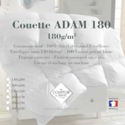 Couette ADAM Hiver 100% Duvet 180 G/m²