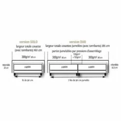 Couette ASTUCIEUSE Quatre Saisons 160 X 240 Cm 100% Fibres Creuses Siliconées 300 G/m² -feuille Soldes Boutique couette astucieuse 160 x 240 hotellerie 3