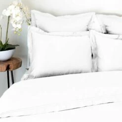 Drap Housse Bonnets 30 Cm - Collection GIZA 100% Satin De Coton Égyptien 240 Fils/cm² -feuille Soldes Boutique drap housse giza bonnets 30 cm 11