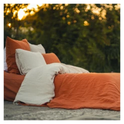 Housse De Couette Bicolore - Collection LIN LAVÉ PREMIUM 100% Lin 180 G/m² European Flax® 10 Housse De Couette Bicolore - Collection LIN LAVÉ PREMIUM 100% Lin 180 G/m² European Flax® -feuille Soldes Boutique housse de couette bicolore collection lin lave 2