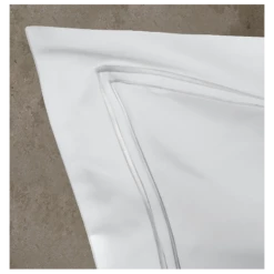 Lot De 2 Taies D'Oreiller - Collection RIVIERA 100% Satin De Coton Égyptien 320 Fils/cm² -feuille Soldes Boutique lot de 2 taies d oreiller collection riviera 3