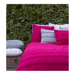 Lot De 2 Taies D'Oreiller SHADOW 100% Coton 57 Fils/cm² -feuille Soldes Boutique lot de 2 taies d oreiller shadow 2