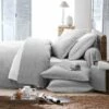 Parure De Draps ACTUEL GRIS 100% Coton 57 Fils/cm²