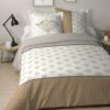 Parure Housse De Couette ACHILLEA 100% Coton 57 Fils/cm² -feuille Soldes Boutique parure housse de couette achillea