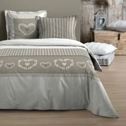 Parure Housse De Couette ADELAIDE 100% Coton 57 Fils/cm²