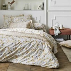 Parure Housse De Couette BEL AMOUR JAUNE 100% Percale De Coton 80 Fils/cm² 6 Parure Housse De Couette BEL AMOUR JAUNE 100% Percale De Coton 80 Fils/cm² -feuille Soldes Boutique parure housse de couette bel amour jaune 1