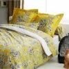 Parure Housse De Couette BOTANIC SOLEIL 100% Satin De Coton 110 Fils/cm²