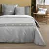 Parure Housse De Couette CANDICE 100% Coton 57 Fils/cm² -feuille Soldes Boutique parure housse de couette candice