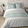 Parure Housse De Couette CONSTANCE 100% Coton 57 Fils/cm² -feuille Soldes Boutique parure housse de couette constance