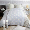 Parure Housse De Couette EDNA 100% Coton 52 Fils/cm² -feuille Soldes Boutique parure housse de couette edna