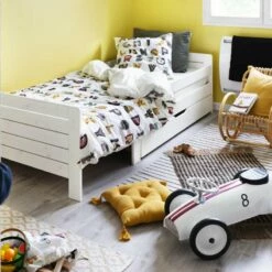 Parure Housse De Couette FARANDOLE 100% Coton 57 Fils/cm² -feuille Soldes Boutique parure housse de couette farandole 1