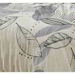 Parure Housse De Couette FOLIO ENCRE 100% Coton 57 Fils/cm² -feuille Soldes Boutique parure housse de couette folio encre 1