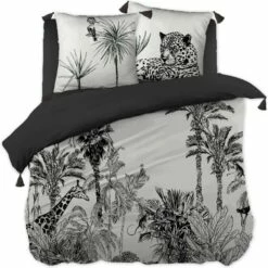 Parure Housse De Couette FORET VIERGE 100% Coton 57 Fils/cm² -feuille Soldes Boutique parure housse de couette foret vierge 1