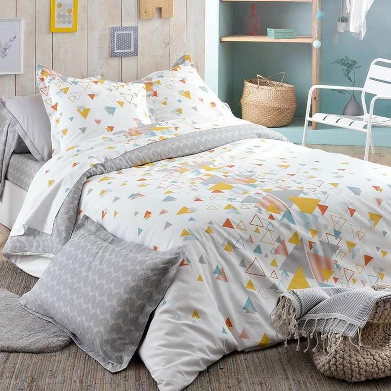 Parure Housse De Couette HELSI 100% Coton 57 Fils/cm² 3 Parure Housse De Couette HELSI 100% Coton 57 Fils/cm²