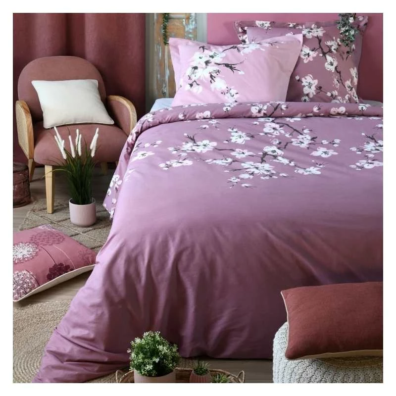 Parure Housse De Couette KANDA 100% Coton 52 Fils/cm² 3 Parure Housse De Couette KANDA 100% Coton 52 Fils/cm²