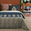 Parure Housse De Couette LOUISIANE 100% Coton 57 Fils/cm² -feuille Soldes Boutique parure housse de couette louisiane