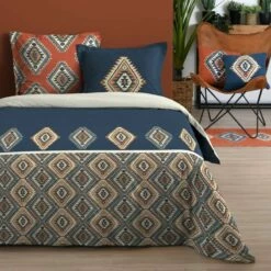Parure Housse De Couette LOUISIANE 100% Coton 57 Fils/cm²