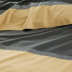 Parure Housse De Couette MACASSAR MOKA 100% Percale De Coton 80 Fils/cm²