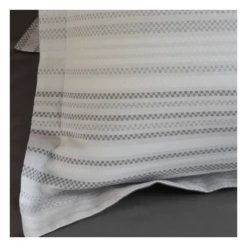 Parure Housse De Couette MANHATTAN ANTHRACITE 100% Satin De Coton 120 Fils/cm² -feuille Soldes Boutique parure housse de couette manhattan anthracite 2