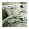 Parure Housse De Couette NOA KAKI 100% Percale De Coton 80 Fils/cm² -feuille Soldes Boutique parure housse de couette noa kaki