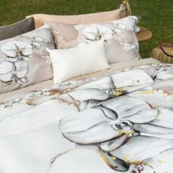 Parure Housse De Couette ORCHIDEA Collection Exclusive Made In Italie -feuille Soldes Boutique parure housse de couette orchidea 2
