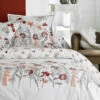 Parure Housse De Couette PETITE FOLIE ROUGE 100% Percale De Coton 80 Fils/cm² 2 Parure Housse De Couette PETITE FOLIE ROUGE 100% Percale De Coton 80 Fils/cm² -feuille Soldes Boutique parure housse de couette petite folie rouge