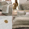 Parure Housse De Couette RELIEF GREY 100% Coton 57 Fils/cm² -feuille Soldes Boutique parure housse de couette relief grey