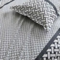 Parure Housse De Couette RIVIERA RÉGLISSE 100% Percale De Coton 80 Fils/cm²