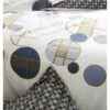 Parure Housse De Couette ROMEO BLEU 100% Percale De Coton 80 Fils/cm² -feuille Soldes Boutique parure housse de couette romeo bleu