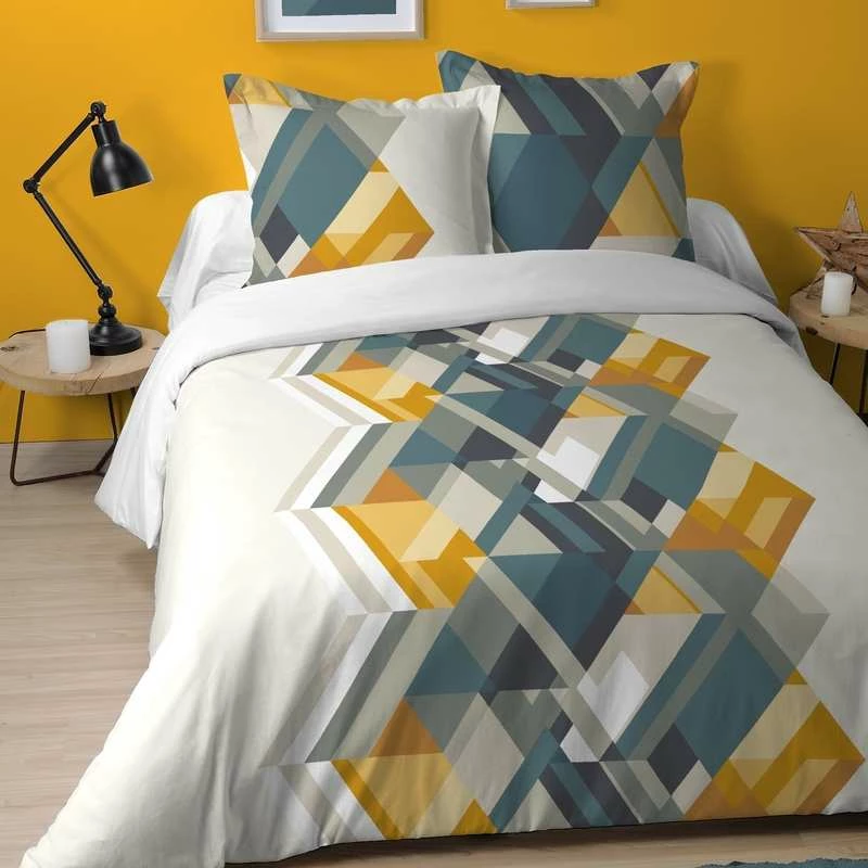 Parure Housse De Couette SEATTLE 100% Coton 57 Fils/cm² 3 Parure Housse De Couette SEATTLE 100% Coton 57 Fils/cm²