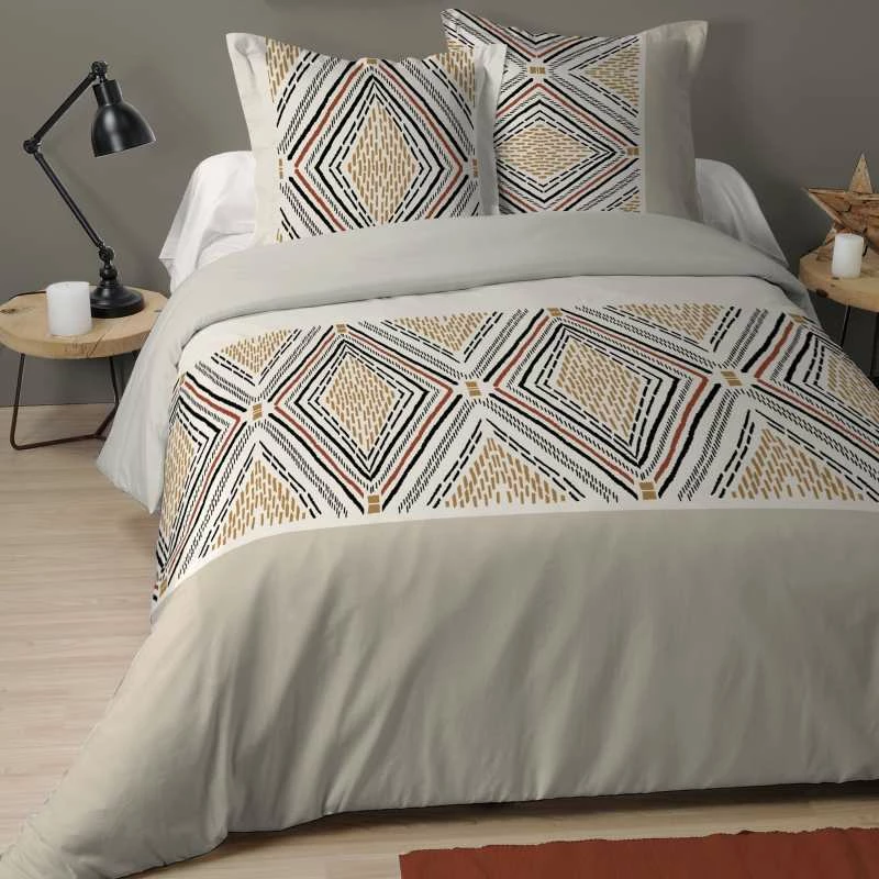 Parure Housse De Couette TAWEVA 100% Coton 57 Fils/cm² 3 Parure Housse De Couette TAWEVA 100% Coton 57 Fils/cm²