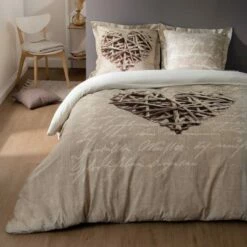 Parure Housse De Couette WOODLOVE LIN 100% Coton 57 Fils/cm²