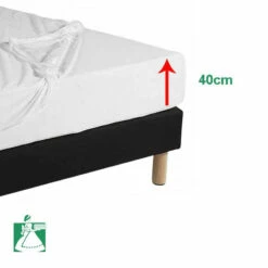 Protège Matelas MOLLETON - Bonnets 40 Cm FIN DE SERIE 100% Coton 200 G/m²