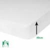 Protège Matelas MOLLETON LUXE - Bonnets 40 Cm 100% Coton 400 G/m² -feuille Soldes Boutique protege matelas molleton luxe bonnets 40 cm
