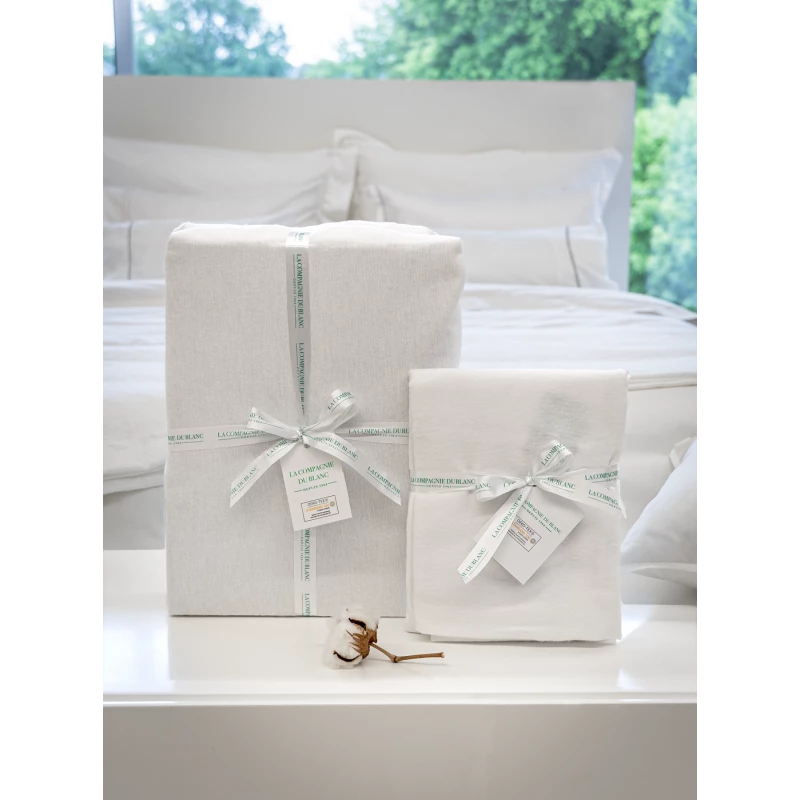 Sous Taie D'Oreiller MOLLETON LUXE 100% Coton 400 G/m² 3 Sous Taie D'Oreiller MOLLETON LUXE 100% Coton 400 G/m²