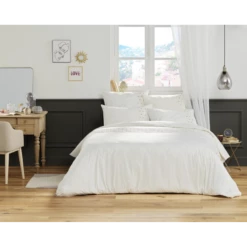 Taie D'oreiller 50x70cm AGATHE COCO 100% Coton 57 Fils/cm² -feuille Soldes Boutique taie d oreiller 50x70cm agathe coco 2