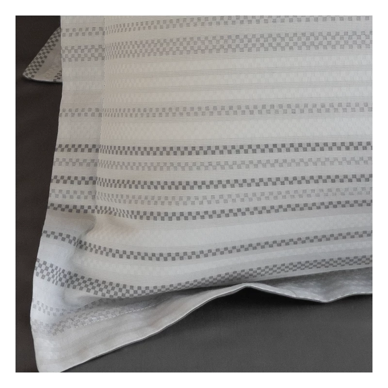 Taie D'Oreiller MANHATTAN ANTHRACITE 100% Satin De Coton 120 Fils/cm² 3 Taie D'Oreiller MANHATTAN ANTHRACITE 100% Satin De Coton 120 Fils/cm²