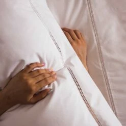 Taie D'Oreiller - Collection VENDÔME 100% Percale De Coton 160 Fils/cm² -feuille Soldes Boutique taie d oreiller percale haut luxe 160 filscm vendome 4